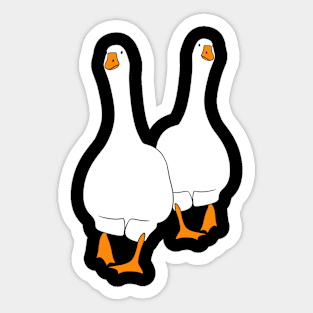 Walking Geese Sticker